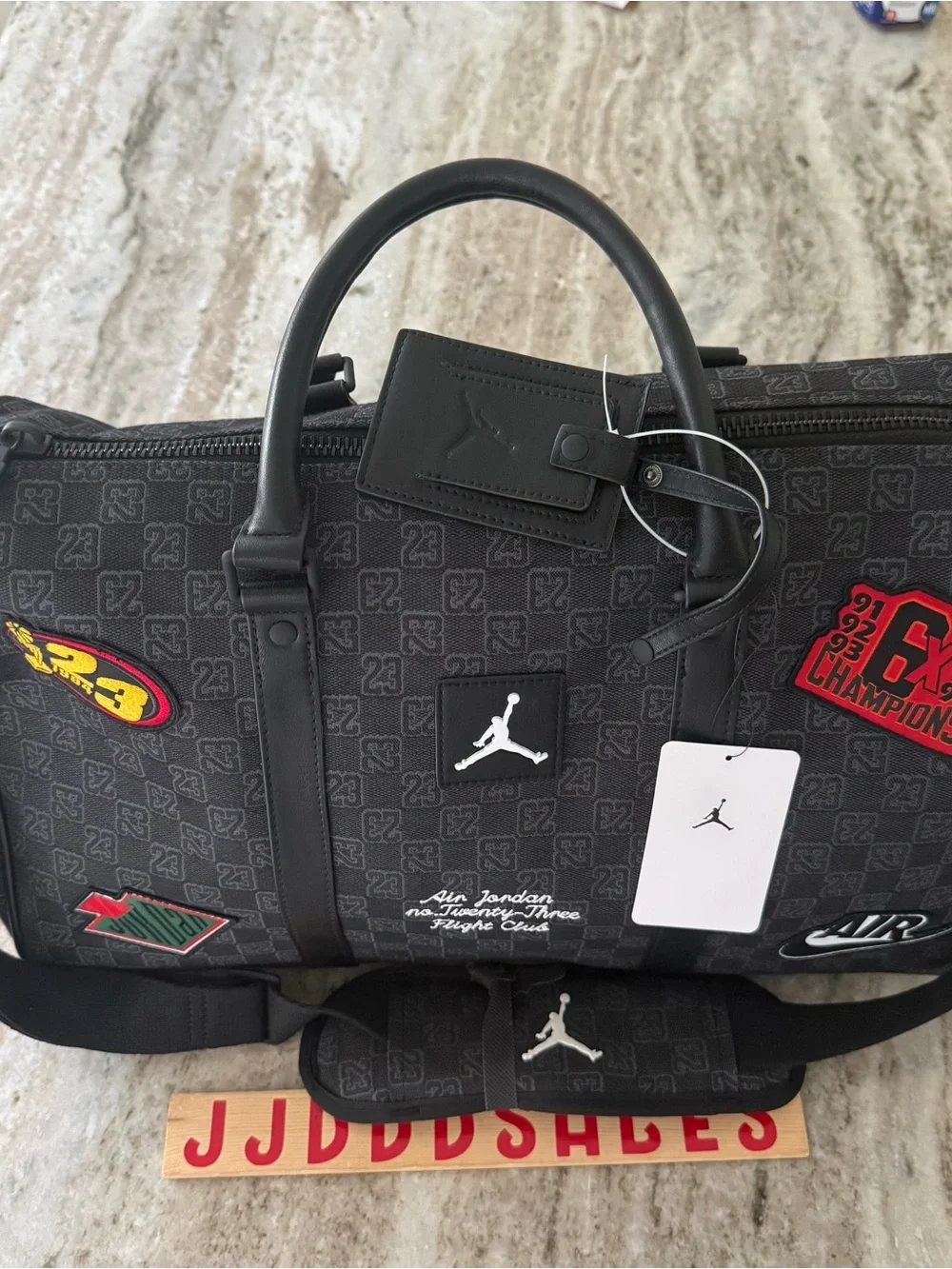 Nike Air  Jordan Monogram Champion Luxury 25L Duffle Bag MM9157-023 Size Medium